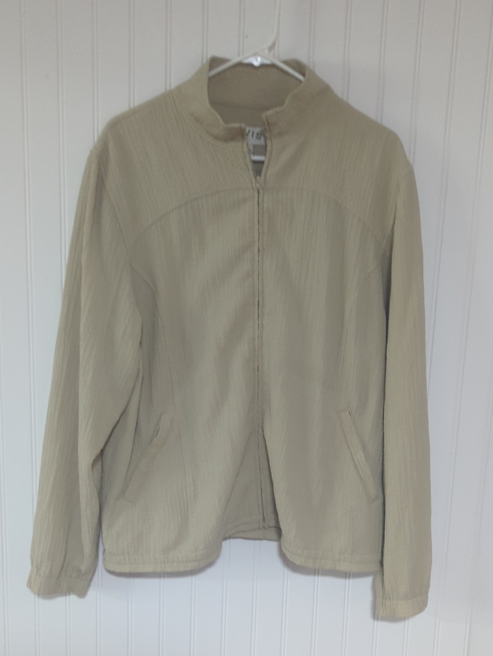 Orvis Beige Zip-Front Utility Jacket